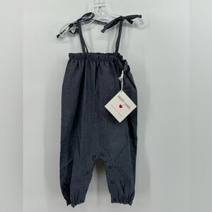 NWT Apple Park chambray pants jumper. 3/6 months